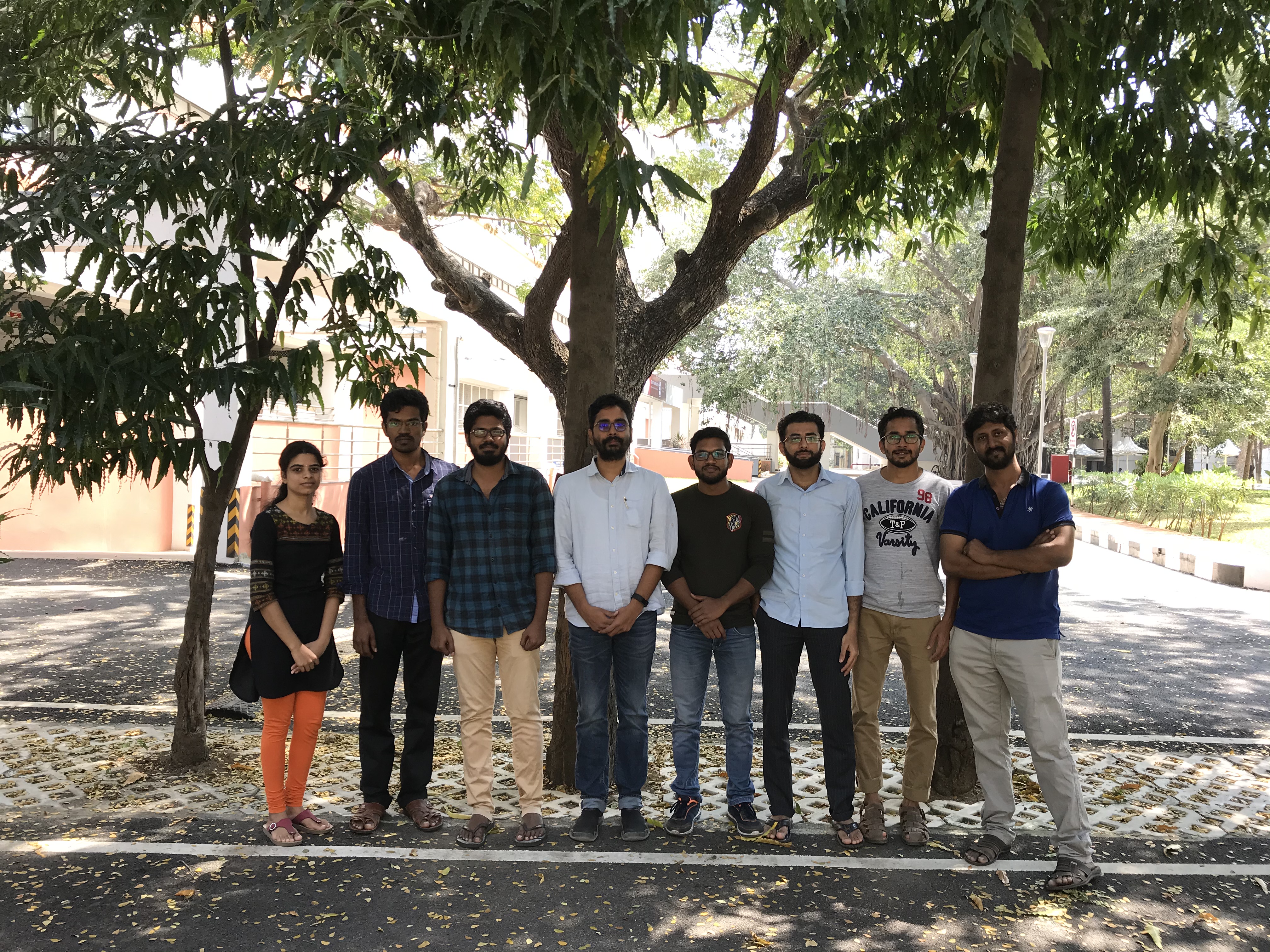 With faculty advisor and research peers at IIT Madras